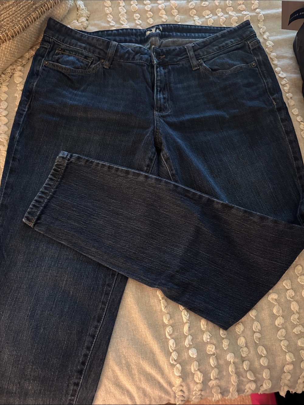 Womens Dark Blue Straight-Leg Jeans
Size 13
